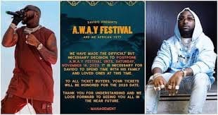 Davido's 'Are We Africans Yet (A.W.A.Y)' Atlanta festival postpone till....