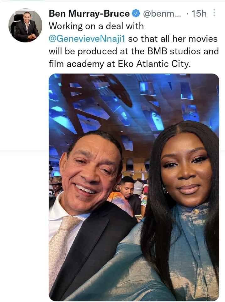 Senator BEN MURAY BRUCE(left) and GENEVIEVE NNAJI(right)
